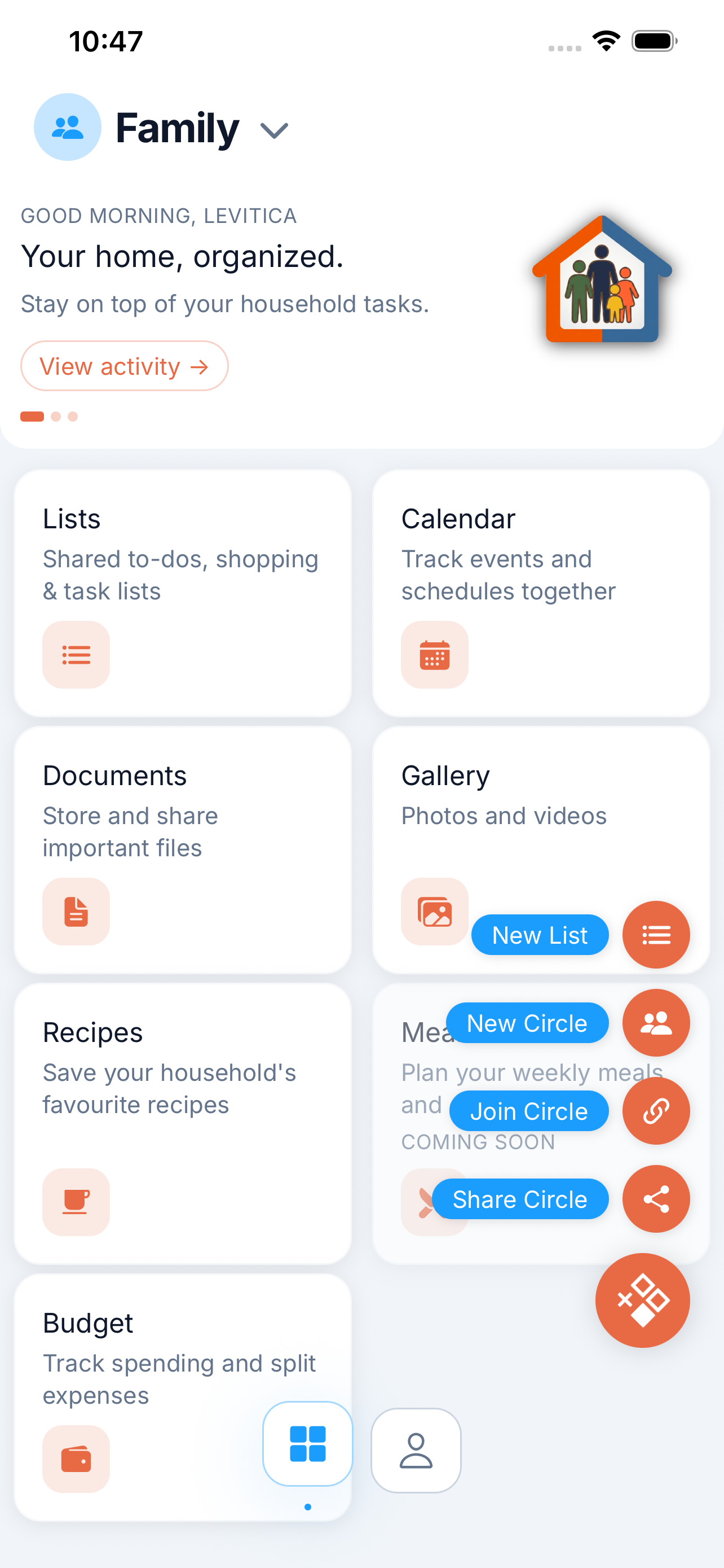Domus home dashboard
